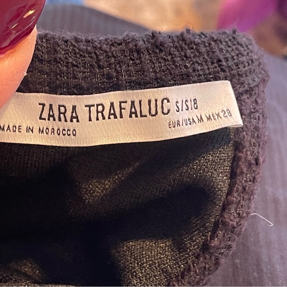 Zara Women’s Blk Sleeveless Tweed Top SZ S - Picture 6 of 9